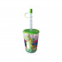 Gobelet réutilisable avec couvercle et paille 25 cl - Cosmo 25