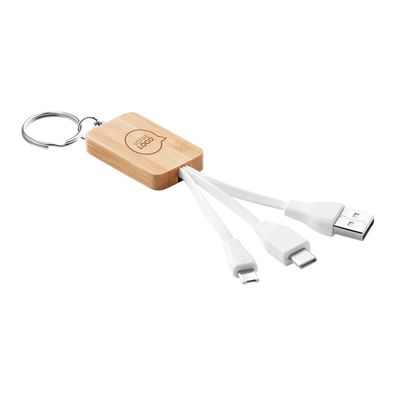 Porte-clés câble USB 3 en 1 Clarkson - A partir de 2,25 €
