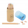 Set de 12 crayons de couleurs avec taille-crayon Calvin
