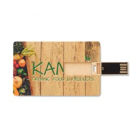 Clé USB carte de crédit en bioplastique 4 à 32 Go