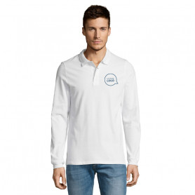 Polo manches longues homme Winter II blanc