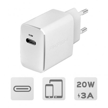 Chargeur  USB-C charge rapide 20W AKASHI Newedge