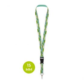 Tour de cou personnalisé RPET 10 mm double face - Hiram