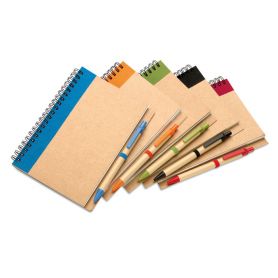 Carnet spirale A5 en papier recyclé avec stylo RECYCLE