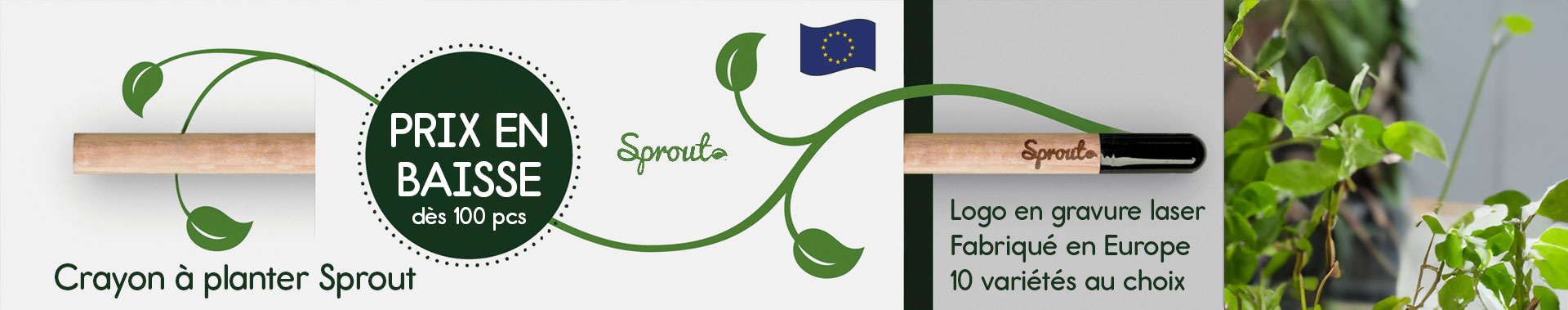 Crayon personnalisable à planter Sprout, prix en baisse